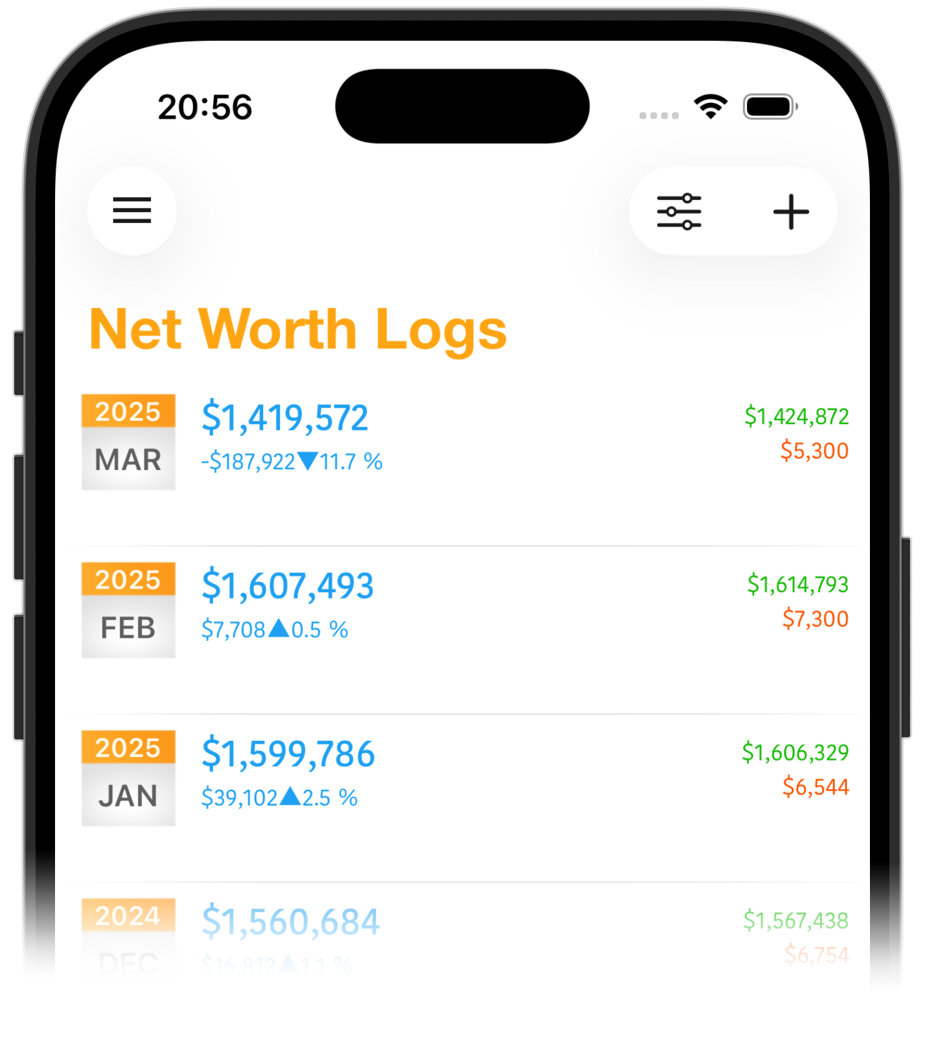 Net Worth Logs