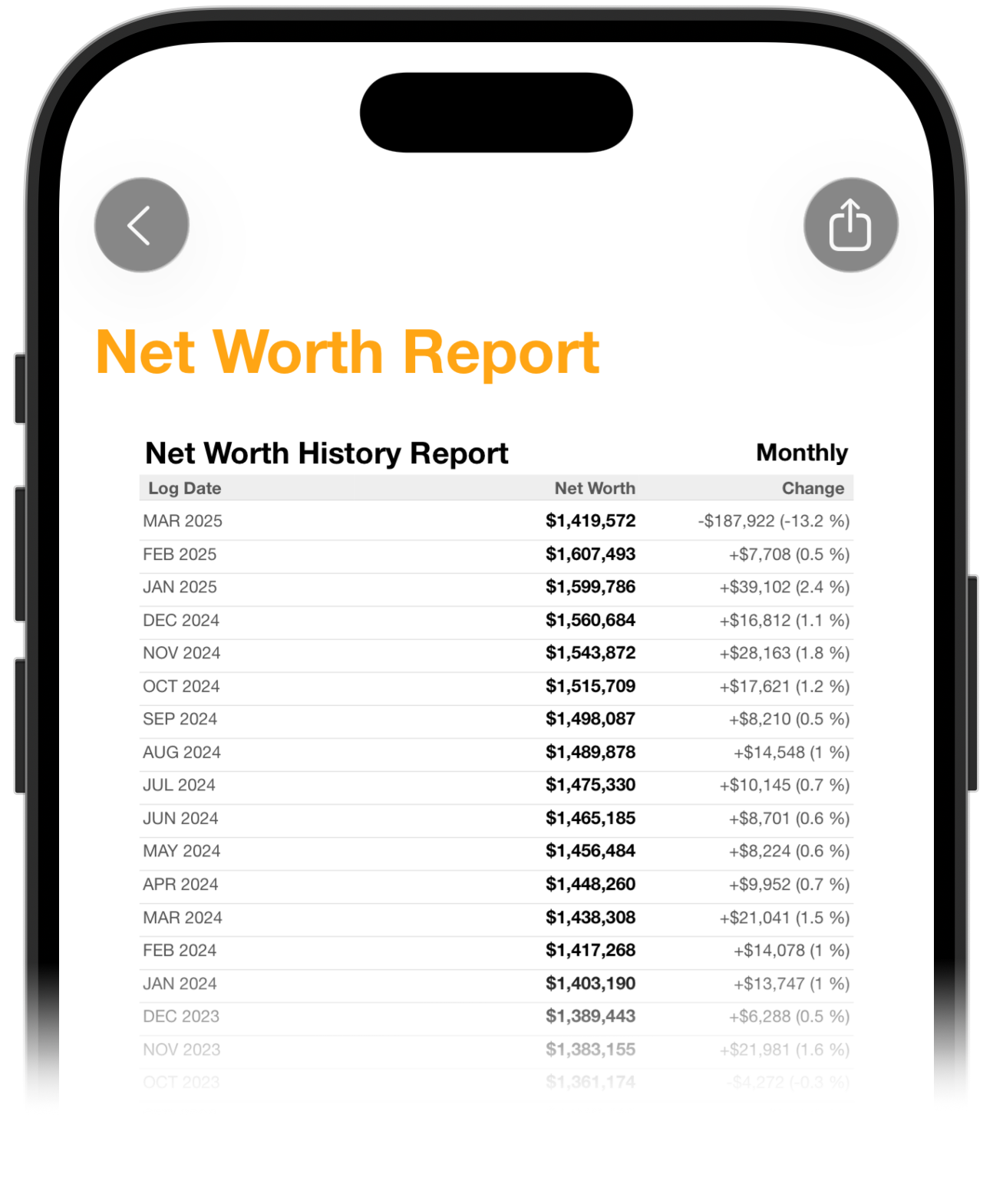 net worth history reports
