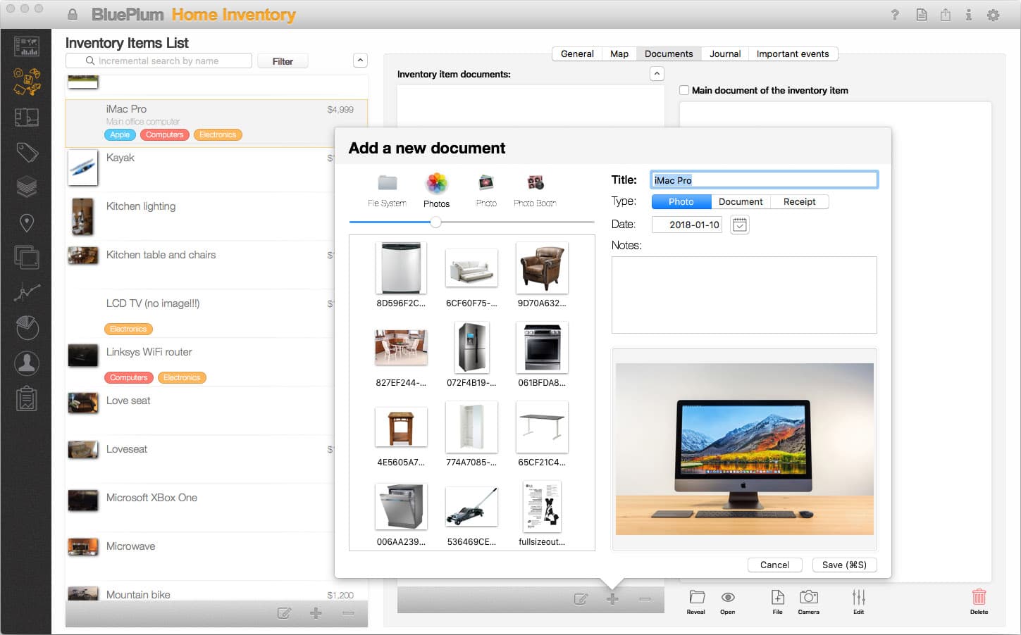 home inventory software for mac