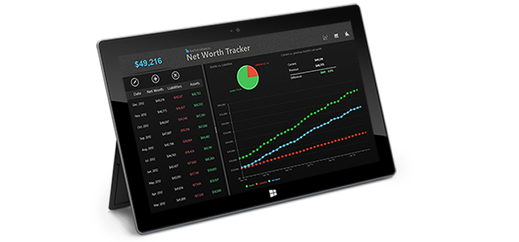 net worth tracker for WIndows 8 tablet and desktop