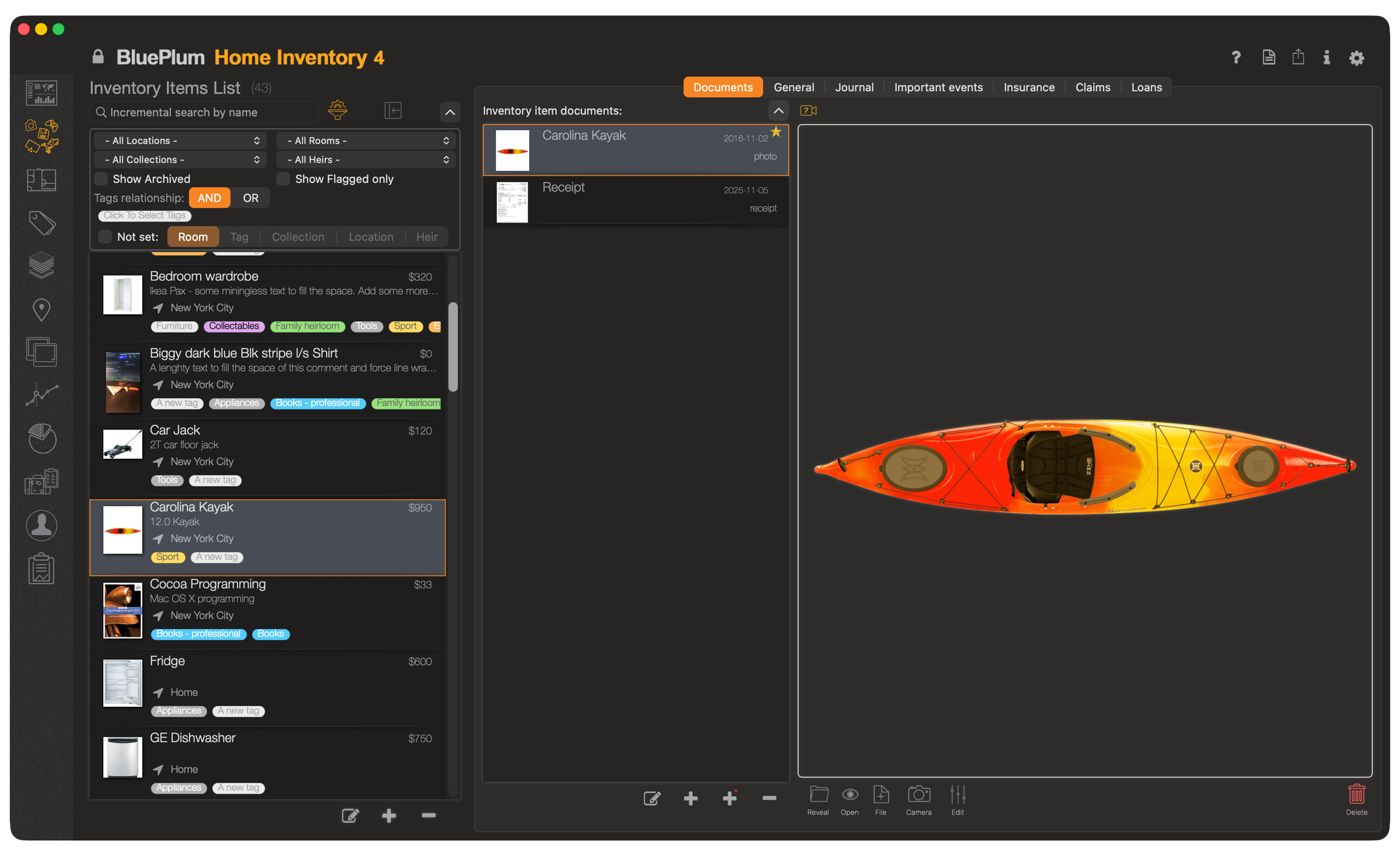 Home Inventory for Macs