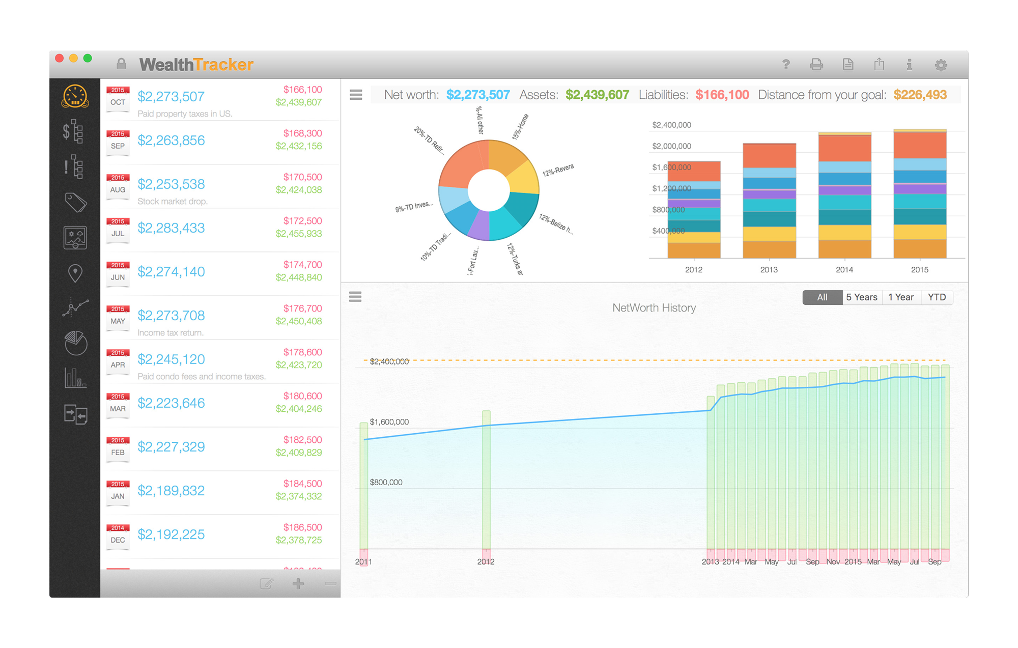 Wealth Tracker for Macs