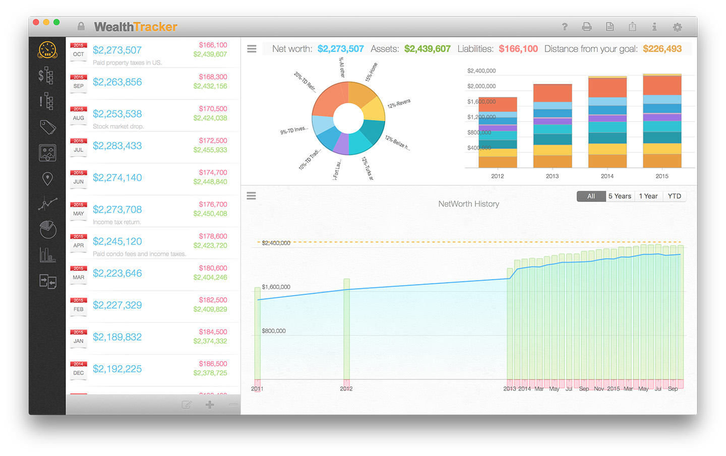 Wealth Tracker for Mac OSX