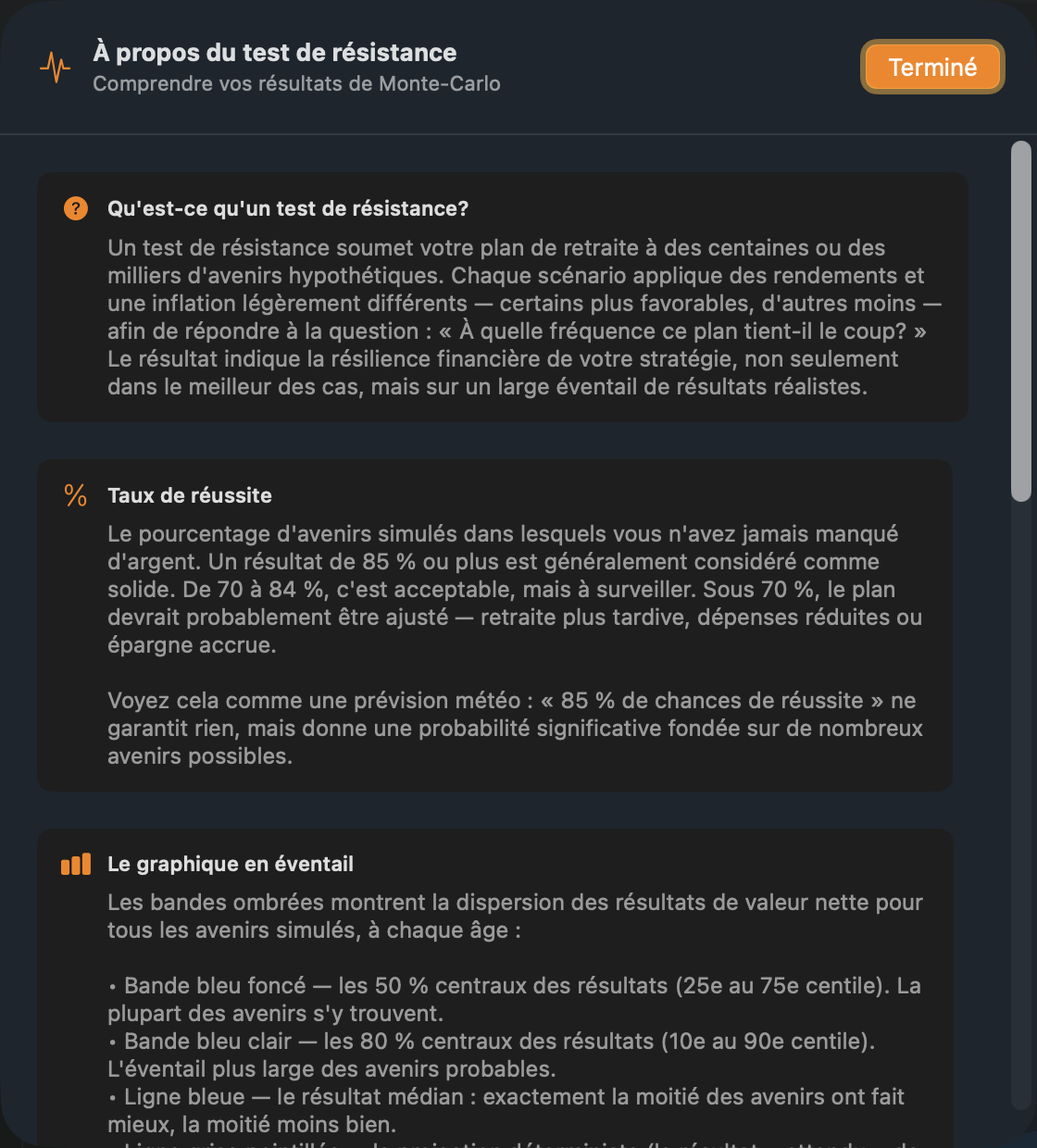 À propos du test de résistance.
