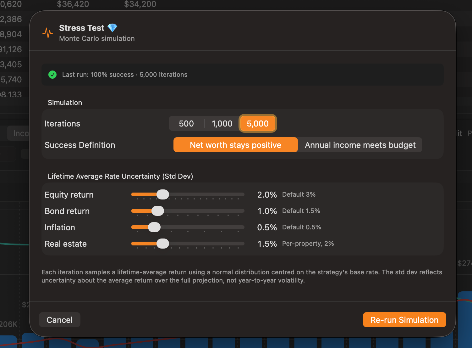 Stress Test - Settings