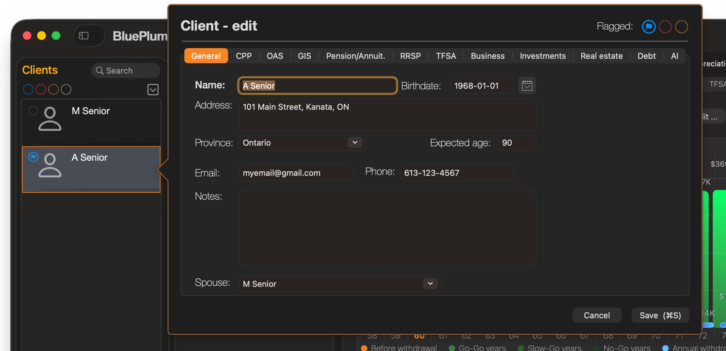 Formulaire du client